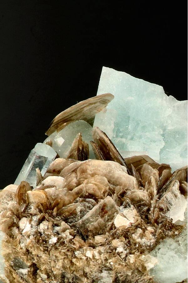 Aquamarijn op Muscoviet specimen ruw, 8.5 cm, 332 gram, Skardu, Pakistan - Afbeelding 6