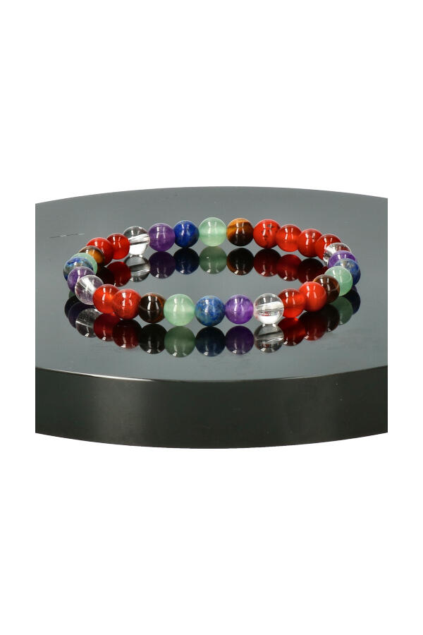 7 Chakra, model B, armband, 6 mm, 18 cm