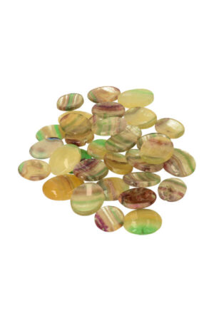 Regenboog fluoriet duimsteen, 3.5 a 4 cm