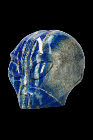 Lapis Lazuli starchild Alien kristallen schedel, 9.5 cm, 1.3 kg