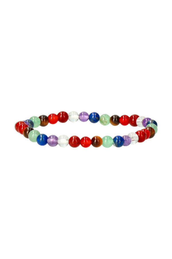 7 Chakra, model B, armband, 4 mm, 15 cm (kinder maat) 3 7 Chakra, model B, armband, 4 mm, 15 cm (kinder maat) - Afbeelding 3