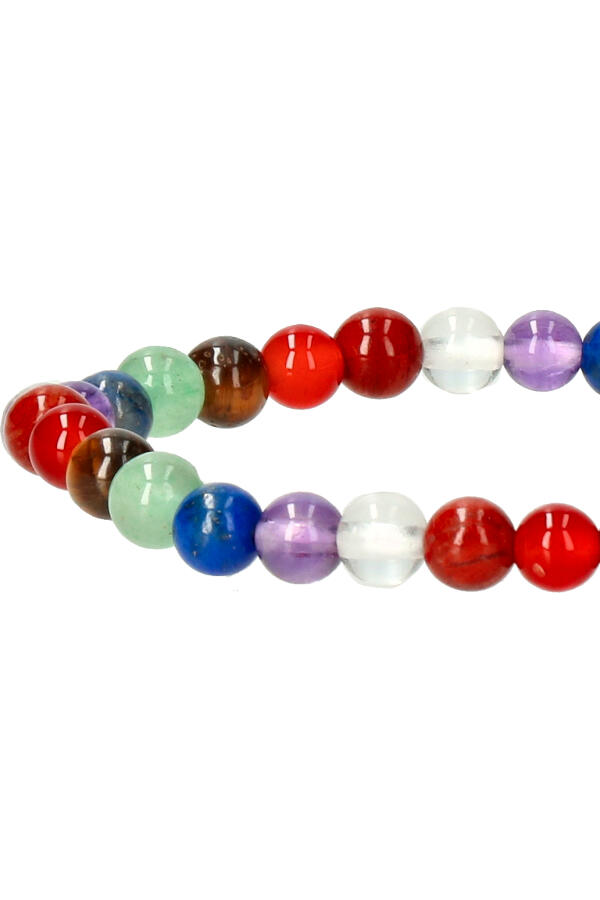 7 Chakra, model B, armband, 4 mm, 15 cm (kinder maat) 4 7 Chakra, model B, armband, 4 mm, 15 cm (kinder maat) - Afbeelding 4