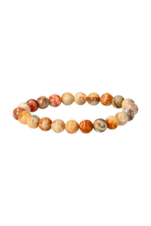 Crazy Lace armband, 8 mm edelsteen kralen, 19 cm