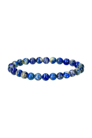 Lapis Lazuli armband, 8 mm edelsteen kralen, Afghanistan, 21 cm