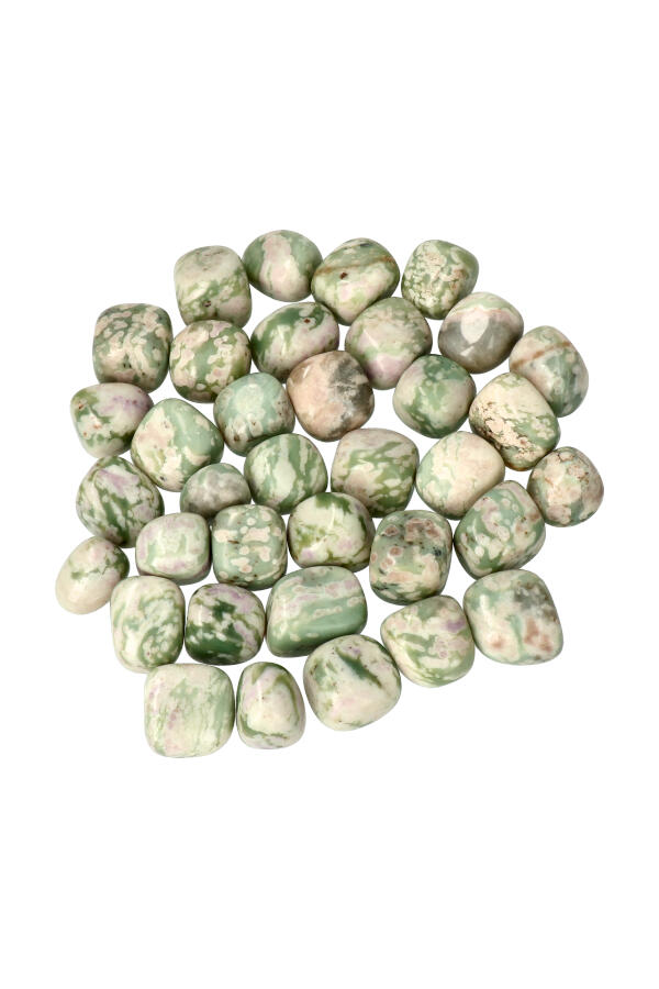 Groene Kersenbloesem Agaat trommelstenen, 1 steen of zakken van 100 gram tot 1 kg, 2 a 3 cm 3 Groene Kersenbloesem Agaat trommelstenen, 1 steen of zakken van 100 gram tot 1 kg, 2 a 3 cm - Afbeelding 3