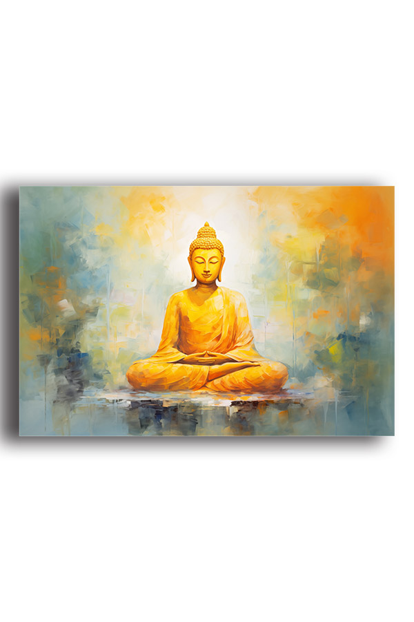 Glasschilderij 'Ziels Buddha'