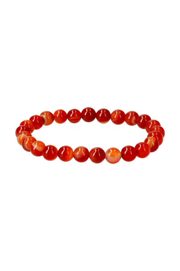 Carneool armband 8 mm edelsteen kralen, 21 cm