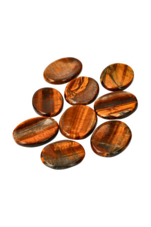 Tijgeroog duimsteen, 3.5 a 4 cm