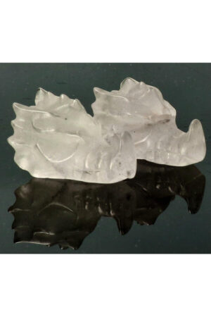 Bergkristal mini drakenschedel, ca 3,5 cm