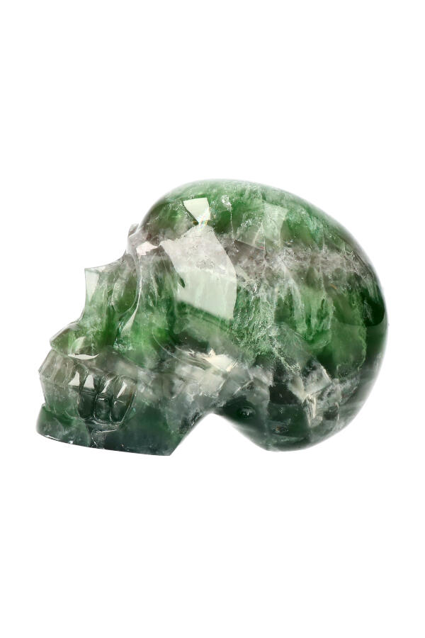 Fluoriet kristallen schedel, 10.4 cm, 1.02 kg - Afbeelding 4