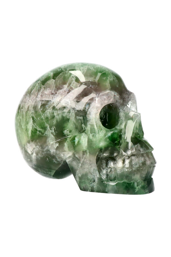 Fluoriet kristallen schedel, 10.4 cm, 1.02 kg - Afbeelding 5