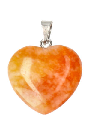 Golden Healer Lemurian hart hanger, 2 cm