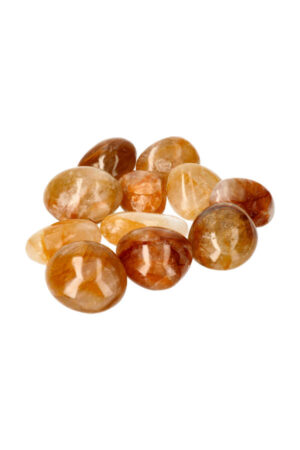 Golden Healer Lemurian palm stenen, 2 maten, varieërende vormen en kleuren