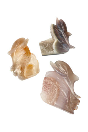 Agaat Geode Dolfijn sculpturen, diverse gewichten en vormen