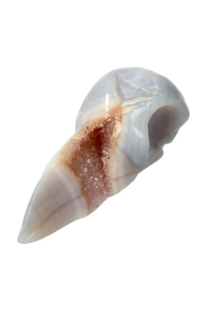 Agaat Geode Raven Schedel, 12 cm, 212 gram