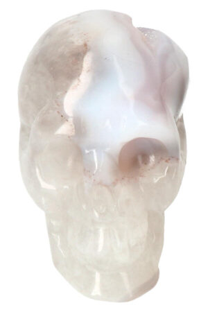 Agaat Geode Kristallen schedel, 9 cm, 368 gram
