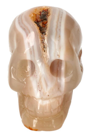 Agaat Geode Kristallen schedel, 8 cm, 317 gram