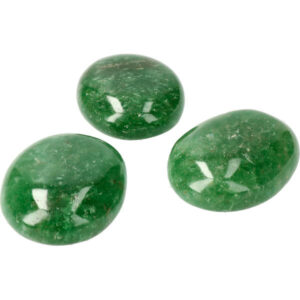 Groene Aardbeienkwarts palm steen gepolijst circa 5 cm