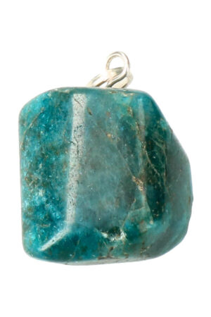 Blauwe Apaptiet edelsteen hanger, ca 2 cm