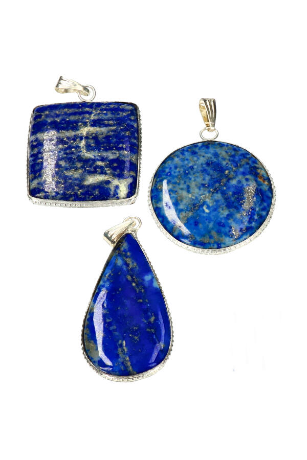 Lapis Lazuli cabochon edelsteen hanger, verschillende vormen en maten - Afbeelding 3