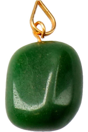 Jade edelsteen hanger, 2 cm, goudkleurig oogje
