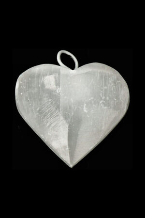 Seleniet hart hanger, 3-4 cm