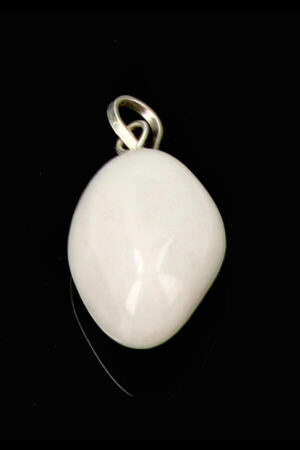 Azeztuliet edelsteen hanger, 2 cm, zilver oogje