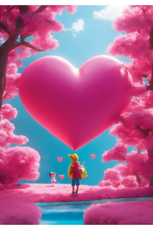 Kaart 'Pink heartland', 10.5 x 14.8 cm