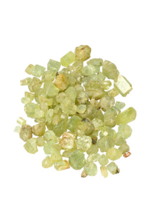 Peridoot kristallen, 5-15mm, zakje 10 gram