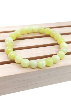 Limoen Jade armband, 8 mm edelsteen kralen, 19 cm