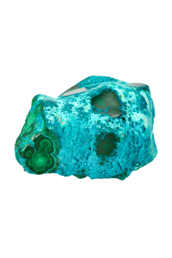 Chrysocolla met Turkoois en Malachiet, half gepolijst, 14.5 cm, 1.43 kg, Congo 1 Chrysocolla met Turkoois en Malachiet, half gepolijst, 14.5 cm, 1.43 kg, Congo