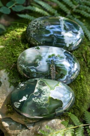 Mosagaat palmsteen, 6 a 6.5 cm, 90-120 gram