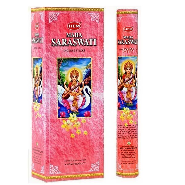 Maha Saraswati wierook - focus en inspiratie - zacht bloemig en licht zoet - HEM