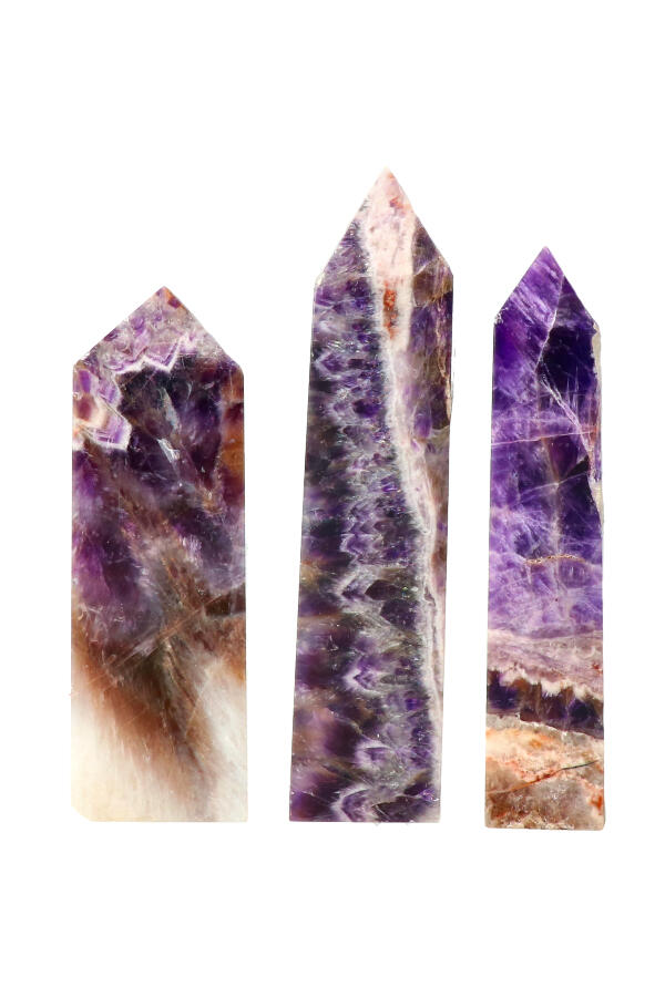 Chevron Amethist obelisk, 10-14 cm, 100-400 gram