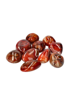 Sardonyx palm steen, diverse maten, Botswana