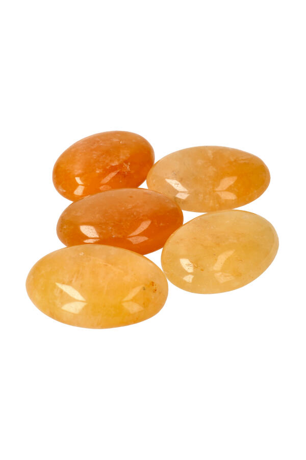 Golden Healer Lemurian palm steen, circa 6 cm, Brazilië