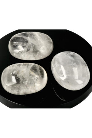 Bergkristal palmsteen, 5,5 tot 6.5 cm, 80 tot 130 gram