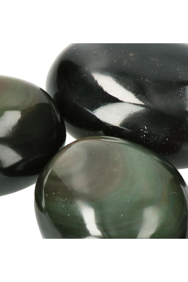 Regenboog Obsidiaan palm steen, 4,5 tot 6,5 cm - Afbeelding 4