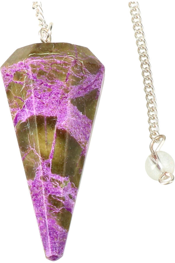 Atlantisiet pendel, 3-5 cm, gefacetteerd 6-vlak