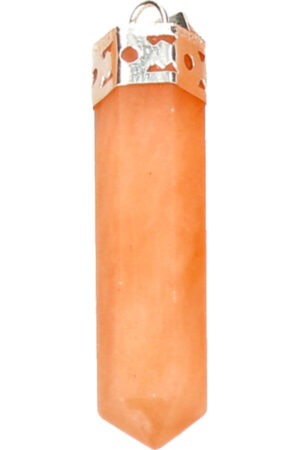 Oranje aventurijn punthanger, 3 a 4 cm