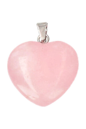 Rozenkwarts hart hanger, 2 cm