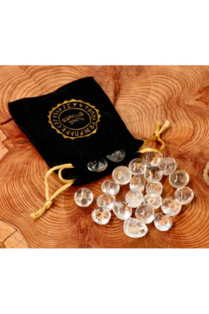 Runen set Bergkristal, 25 delig