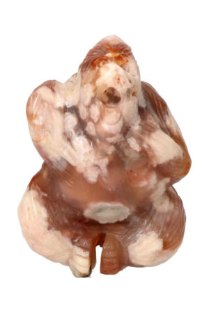 Kersenbloesem Agaat Gorilla, 9.5 cm, 372 gram