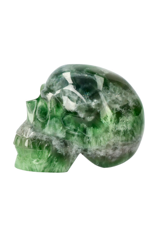 Fluoriet kristallen schedel, 11.2 cm, 1.08 kg 4 Fluoriet kristallen schedel, 11.2 cm, 1.08 kg - Afbeelding 4