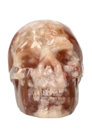 Kersenbloesem Agaat, kristallen edelsteen schedel, 8 cm,  322 gram
