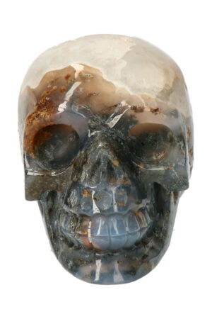 Mosagaat kristallen schedel, 10,5 cm, 736 gram