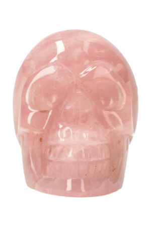 Rozenkwarts kristallen schedel, 9.4 cm, 516 gram