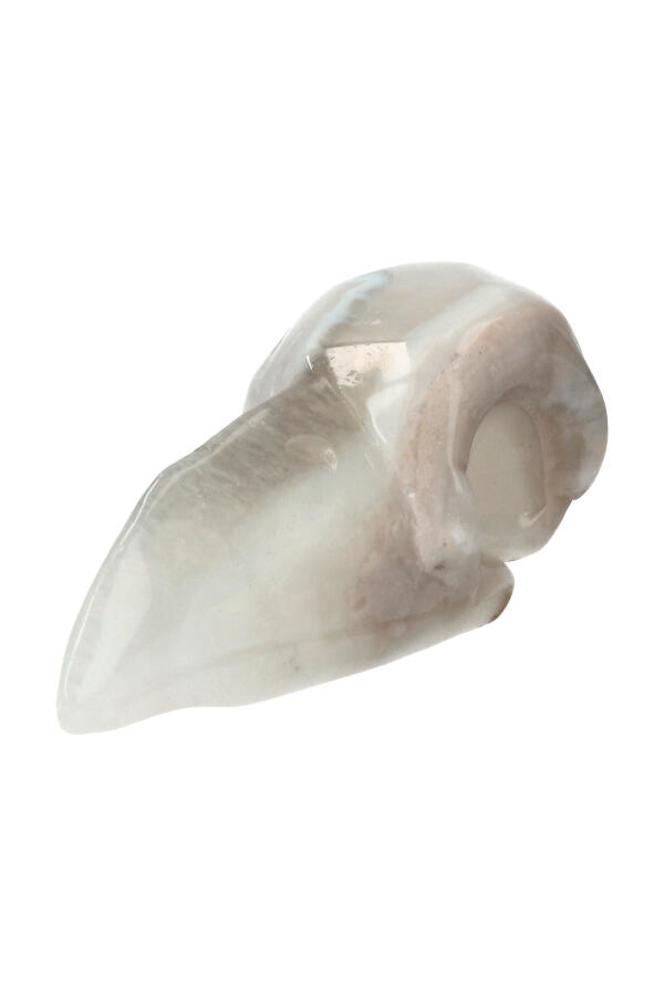 Agaat Geode Raven Schedel, 12 cm, 291 gram