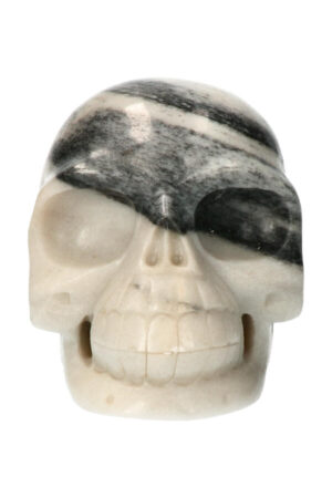 Zebra Jaspis realistische kristallen schedel, 13 cm, 1817 gram