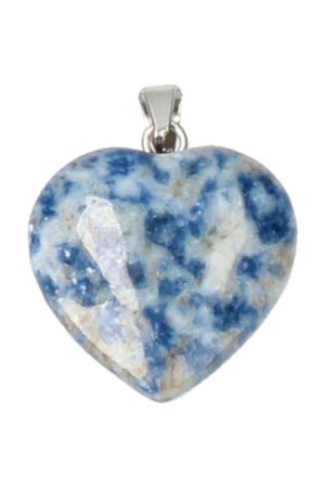 Sodaliet hart hanger, 2 cm